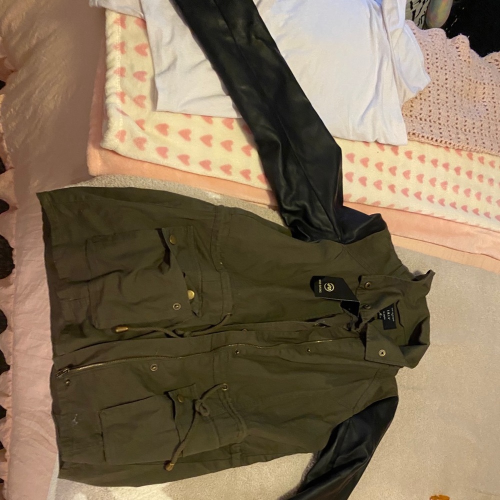 Leather and Cargo Jacket